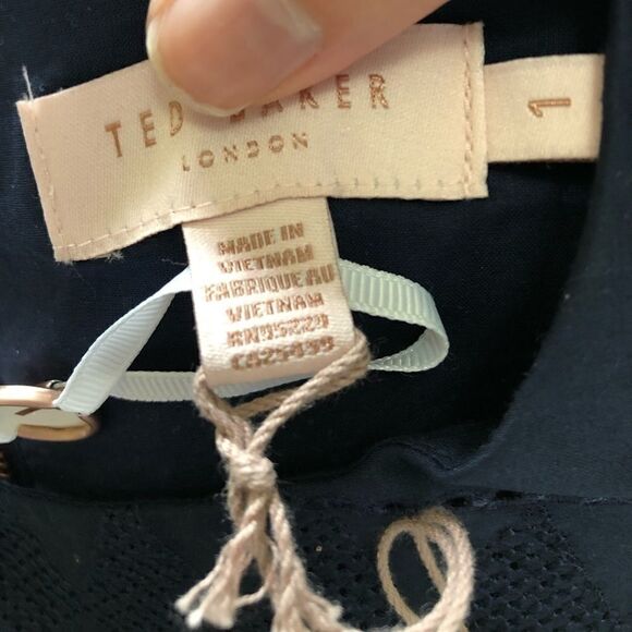 NWT: Ted Baker Forelli Ruffle Embroidered Top - Picture 13 of 15